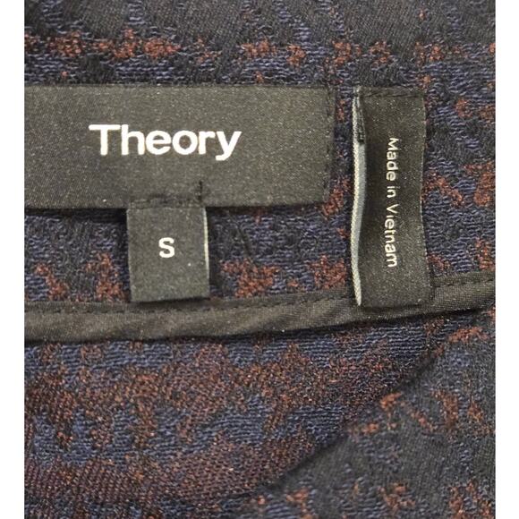 Theory Bodycon Blue Burgundy Checkered Short Classic Dress Womens Small - Picture 6 of 9